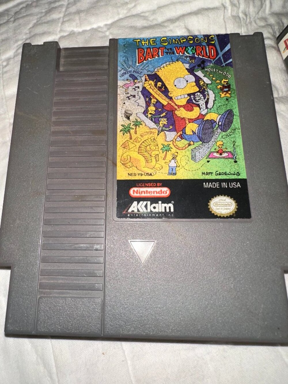 The Simpsons Bart vs The World Nintendo NES Game